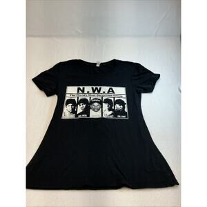Vintage NWA Rap Tee Black Short Sleeve T Shirt Women’s Sz Medium Ice Cube 0434